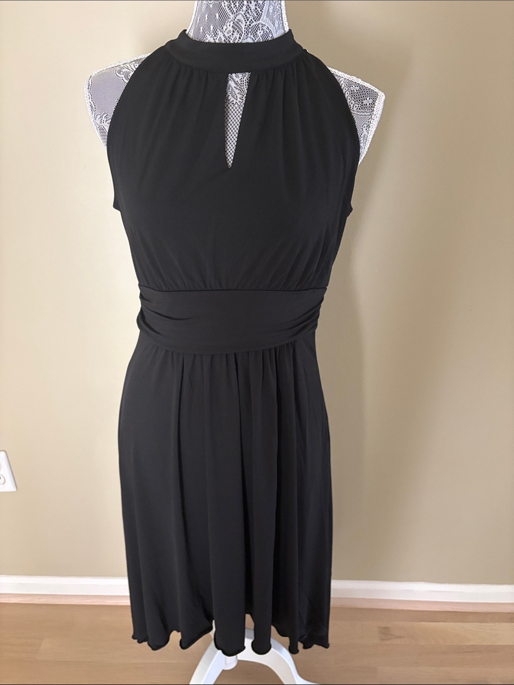 NWOT Boston Proper Black High-Low Halter Dress